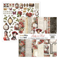 ScrapBoys Lady in Red 12x12 Inch Paper Pack (SB-LARE-08)